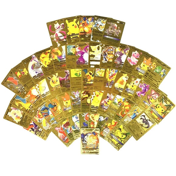 110 Pokemon gold foil Card Pack Vmax Rare GX Gold Card Brand New Factory Rare - Picture 4 of 16